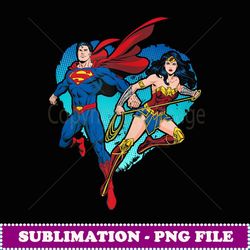DC Comics Valentine's Day Superman Wonder Woman Comic Heart - Decorative Sublimation PNG File