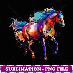 Horse Vivid Colors Riding Horse Horseback Horse For Women - Elegant Sublimation PNG Download