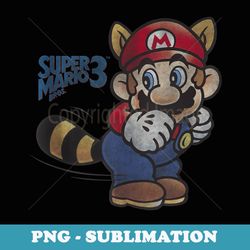 Super Mario Bros 3 Raccoon Mario Tail Attack - Decorative Sublimation PNG File