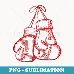 retro love red boxing gloves grits boxer contribution - instant png sublimation download
