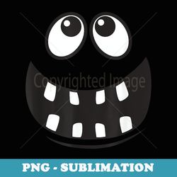 Cute Halloween Monster Face - Modern Sublimation PNG File