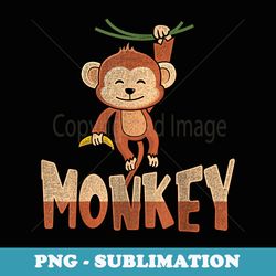 Cute Monkey - Artistic Sublimation Digital File