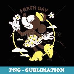 Disney Minnie Mouse Earth Day Clouds Flowers Retro Vintage - Premium PNG Sublimation File