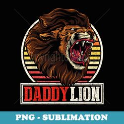 Retro Dad Animal Family Papa Africa Safari Daddy Lion - Trendy Sublimation Digital Download