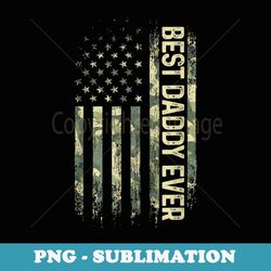 Mens Best Daddy Ever Camouflage American Flag Father's Day - Trendy Sublimation Digital Download