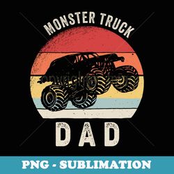 Vintage Retro Monster Truck Dad - Aesthetic Sublimation Digital File