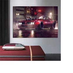 181 dodge charger painting, car canvas, car painting, car prints, car artwork, car art, car wall art, car poster, car wa