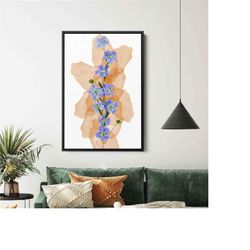 Flower Painting, Modern Wall Art, Flower Canvas, Floral Wall Art, Soft Tones Wall Art, Living Room Wall Art, Canvas Prin