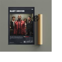 Baby Driver Retro Vintage Poster | Minimalist Movie Poster | Retro Vintage Art Print | Wall Art | Home Decor