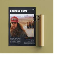 Forrest Gump Retro Vintage Poster | Minimalist Movie Poster | Retro Vintage Art Print | Wall Art | Home Decor