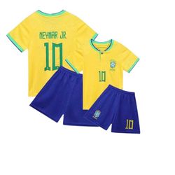 New Kids Brazil Neymar Home Premium Soccer Uniform 2022
