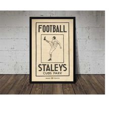 1921 decatur staleys (chicago bears) vintage football print - football decor, football print, football poster, football