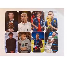 soccer players photo cards, football players photo cards (neymar, ronaldo, messi, mbappe, psg, joo flix and more) in pac
