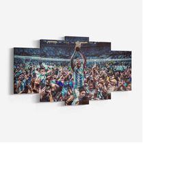 10 number lionel messi argentina, lionel messi qatar world cup 2022 winning photo canvas wall decor canvas wall art,mess