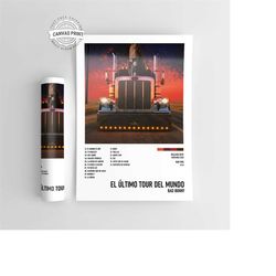El ltimo Tour Del Mundo-Bad Bunny Music Album Poster / High Quality Music Cover Print / A4 / A3 / A2 / A1