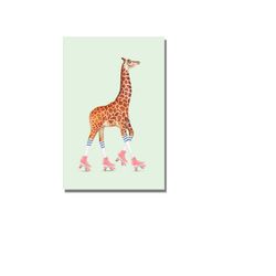 giraffe paintings, children's home decor canvas print, giraffe  perfect poster, giraffe canvas wall art, children's home