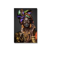 african paintings, african women canvas, the picture of an african woman, african poster, african wall art, african prin