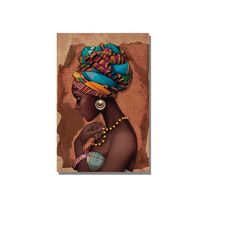 african women canvas, the picture of an african woman, african poster, african paintings, african wall art, african prin