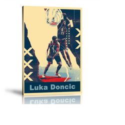 Luka Doncic, Dallas Mavericks, NBA Sports Prints, POP Art Prints, Wall Art, Home Decor Art, Sports Player Prints, Modern