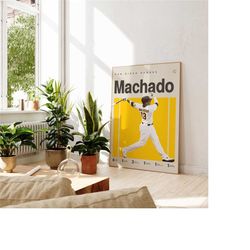 Manny Machado Inspired Poster, San Diego Padres Art Print, MLB Poster, Mid-Century Modern, Uni Dorm Room