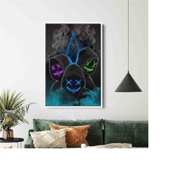 Game Poster Canvas, Online Game Paintings, Game Character Canvas, Game and Black Canvas, Room Decor Trend Now Wall Decor
