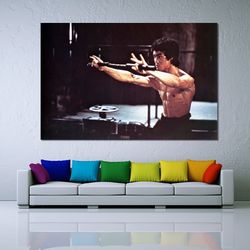 Bruce Lee Poster Art,Bruce Lee Abstract Print Art Canvas,Bruce Lee Canvas Wall Art,Gym Motivation Canvas Prints,Fitness