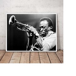 Miles Davis Jazz Musician Poster Canvas Wall Art Picture for Living Room Home Decor (No Frame)
