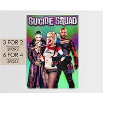 Suicide Squad 2016 Poster - DC Movie Poster Art Film Print Gift SS001