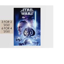 Star Wars: Episode 1  The Phantom Menace 1999 Poster - Movie Poster Art Film Print Gift SWE1001