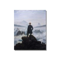 Wanderer Canvas Poster, Wanderer Canvas Painting, Wanderer Canvas Print, Wanderer Canvas Wall Art, Ready To Hang, Home D