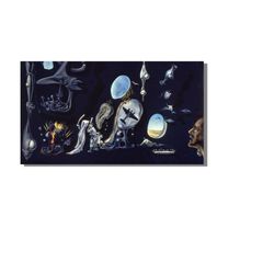 Salvador Dali  Melancholy, Atomic Uranic Idyll 1945' Canvas Print, Salvador Dali Gift Canvas Posters, Salvador Dali Gift