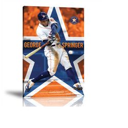 GEORGE SPRINGER Poster, MLB Sports Print, Sports Player Print, Framed Art Print , Wall Art, Home Decor, Canvas Print