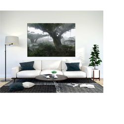 avatar big forest tree canvas wall art, tree canvas painting, multi panel high quality print, ready to hang