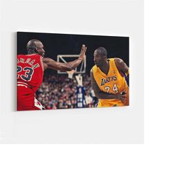 NBA Canvas Poster, NBA All Times MVPs Last Supper, Legend Players, Kobe Bryant, Jordan , Basketball Wall Art Poster