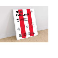 Elliot Embleton, Sunderland v Wycombe Wanderers, Football Poster