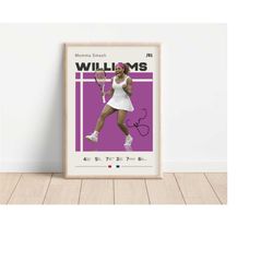 Serena Williams Poster, Tennis Print, Tennis Poster, Minimalist Poster, Sports Poster, Gift For Her, Gift For Him