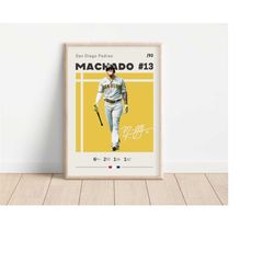 Manny Machado Poster, San Diego Padres, Baseball Print, Baseball Poster, Sports Poster, Gift For Him