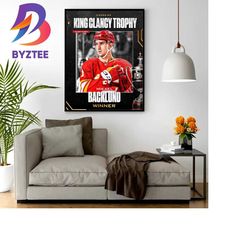 Mikael Backlund Is The 2023 King Clancy Trophy Winner Home Decor Poster Canvas