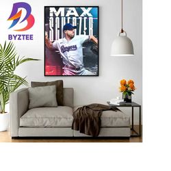 max scherzer mad max welcome to texas rangers home decor poster canvas