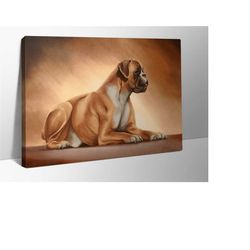 boxer dog print on canvas