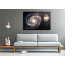 the whirlpool galaxy photo print on canvas