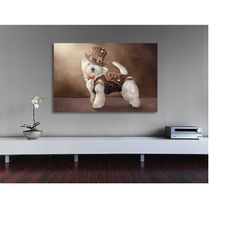 westie steampunk painting - west highland white terrier print on canvas