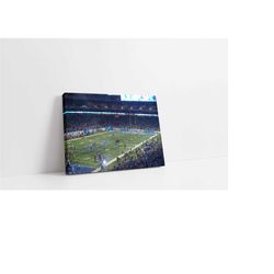 Ford Field Stadium Canvas | Detroit Lions Wall Art | American Football Stadium Poster | NFL NFC North Print | Sport Post