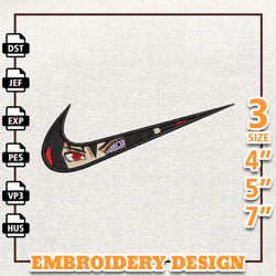 Nike Sasuke Eyes Embroidery Design Digital Embroidery Digitizing Download