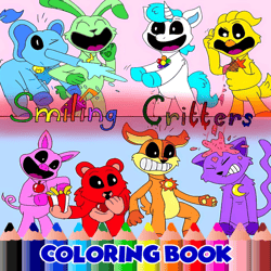 NEW FanMade SMILING CRITTERS characters coloring book