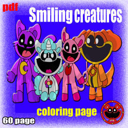 Smiling creatures coloring pages