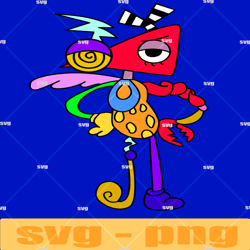 Zooble,the amazing digital circus SVG,png, Vector Coloring Page