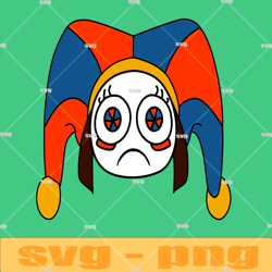 Pomni svg,the amazing digital circus , Vector Coloring Page ,Cricut desgin space Circus,Editable.