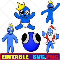 Bundle Blue SVG, Rainbow friends SVG, Rainbow friends png, Rainbow Friends Roblox Blue, Blue SVG
