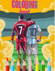 Cristiano Ronaldo and Lionel Messi Coloring page